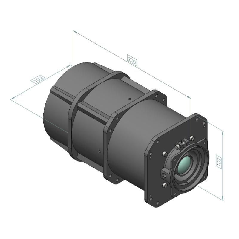 SWIR + 550T Telecentric objective lens